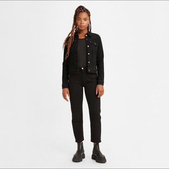 NWT Levi's Wedgie High Waist Straight Black Jeans Size 27 - Picture 1 of 5